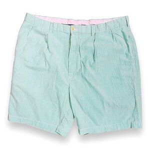Polo Golf Ralph Lauren Fairway Shorts Relaxed Cotton Green White Stripe 40